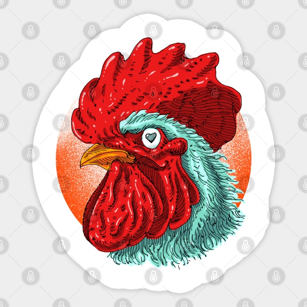 Rooster Love Sticker by barmalisiRTB